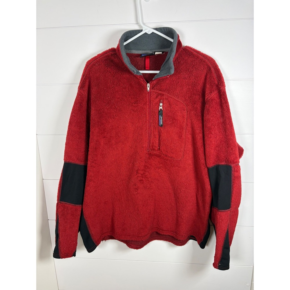Vintage 90s Patagonia Regulator Polartec‎ Fleece Jacket Red Mens L Retro USA